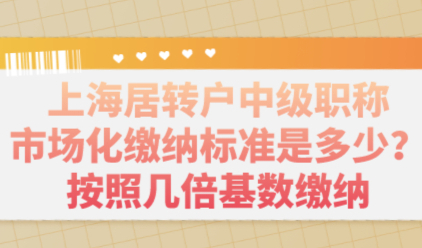 上海居转户中级职称市场化缴纳标准是多少？按照几倍基数缴纳