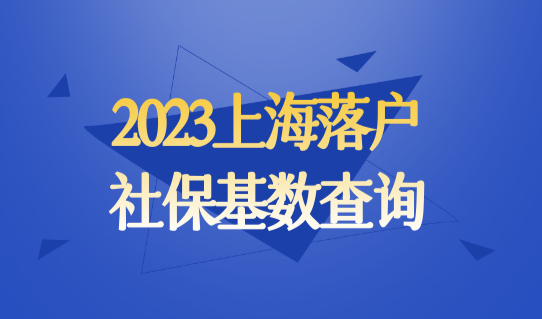 2023上海落户社保基数查询，上海落户市场化评价标准定了！