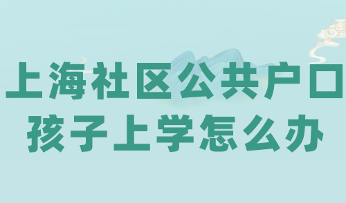 上海社区公共户口孩子上学，与正式户口没区别！