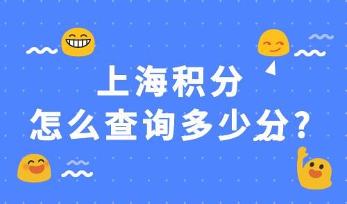 上海积分怎么查询多少分?