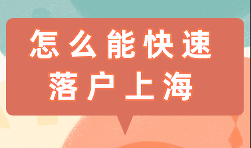 怎么能快速落户上海