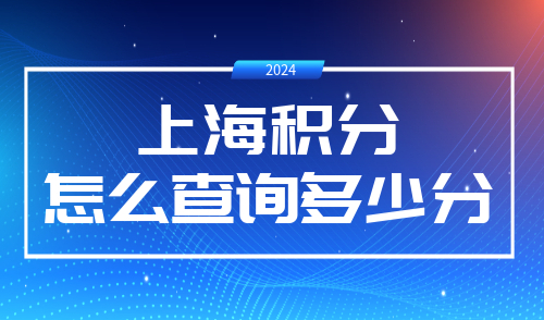 上海积分怎么查询多少分