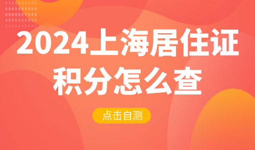 上海居住证积分怎么查