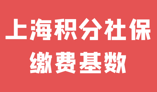 上海积分社保缴费基数