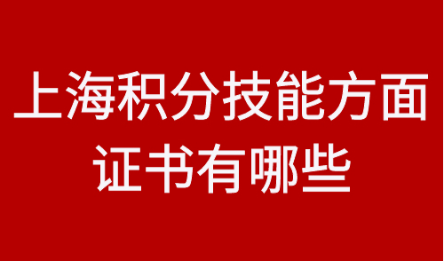 上海积分技能方面证书有哪些
