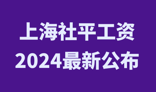 上海社平工资2024最新公布