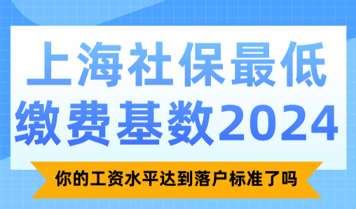 上海社保最低缴费基数2024，你的工资水平达到落户标准了吗