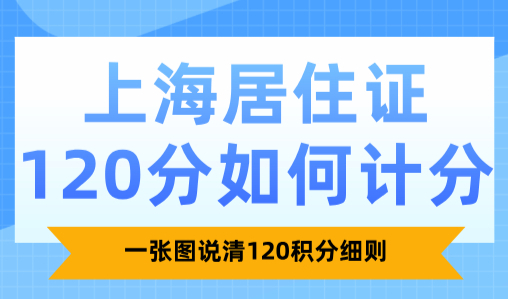 2025上海居住证120分如何计分？一张图说清120积分细则