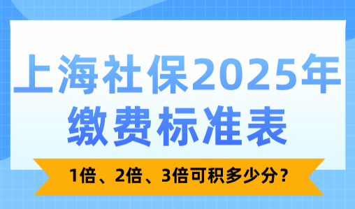 上海社保2025年缴费标准表，1倍、2倍、3倍可积多少分？