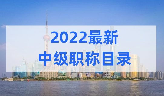 2022最新中级职称目录，附专业技术类职业资格目录
