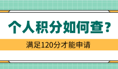上海市积分模拟打分；个人积分情况是否达标查询